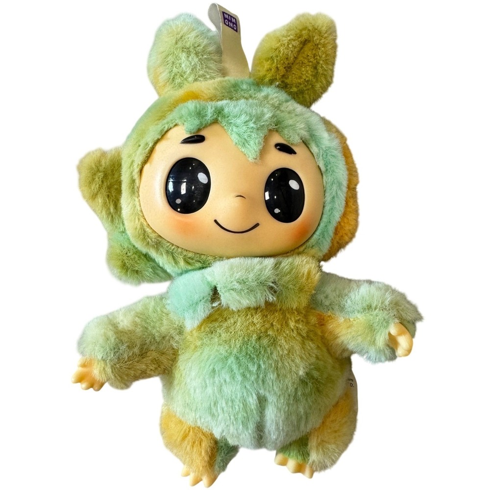 NOKORIBI Mimomo Hunter Price Plush Figure Green Yellow‎ Vinyl Face Collectible